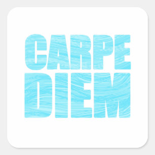 Carpe Diem Square Sticker