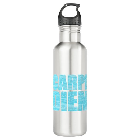 Carpe Diem Stainless Steel Water Bottle Waterfles (Voorkant)