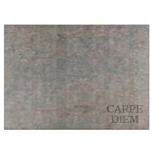Carpe Diem stenen glazen snijplank (Voorkant)