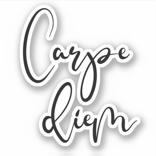Carpe Diem Sticker (Voorkant)