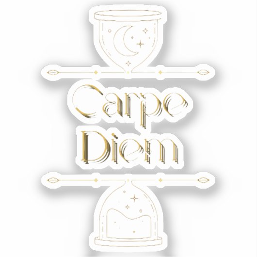 Carpe diem sticker (Voorkant)
