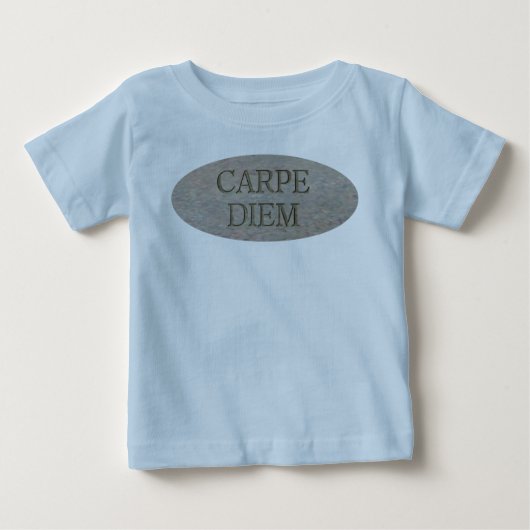Carpe Diem Stone baby blue T shirt (Voorkant)