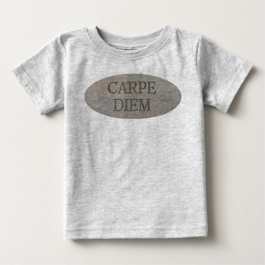 Carpe Diem Stone baby grijs T-shirt (Voorkant)
