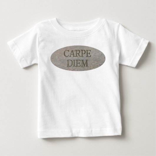 Carpe Diem Stone baby T-shirt (Voorkant)