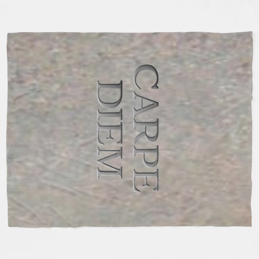 Carpe Diem Stone fleece deken (Voorkant (Horizontaal))
