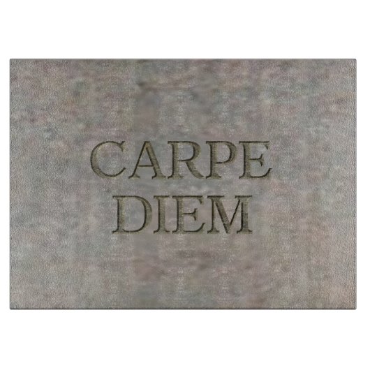 Carpe Diem Stone glazen snijplank (Voorkant)
