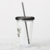 Carpe Diem Stone grijze acryl tumbler Acryl Drinkbeker (Links)