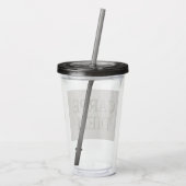 Carpe Diem Stone grijze acryl tumbler Drinkbeker (Achterkant)