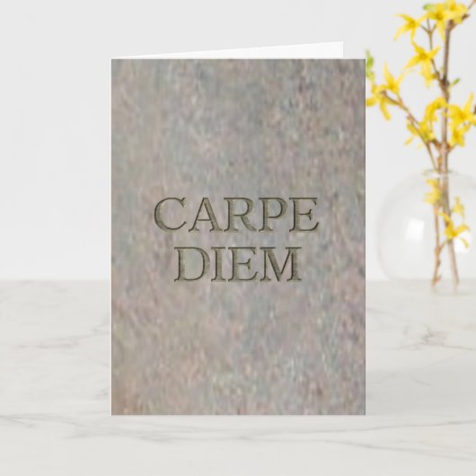 Carpe Diem Stone kaart (Gele Bloem)