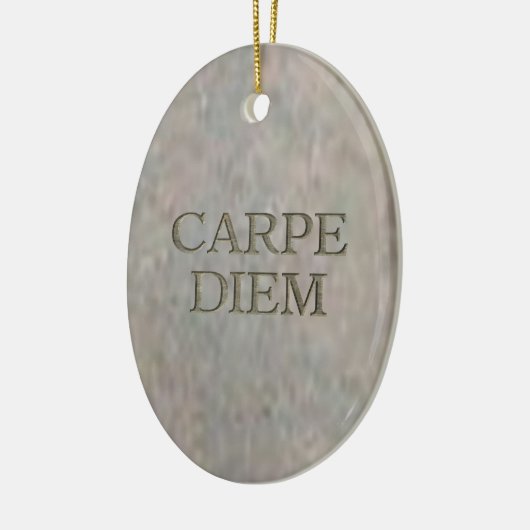 Carpe Diem Stone ovaal keramisch ornament (Links)