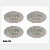 Carpe Diem Stone ovale grote stickers (Vel)