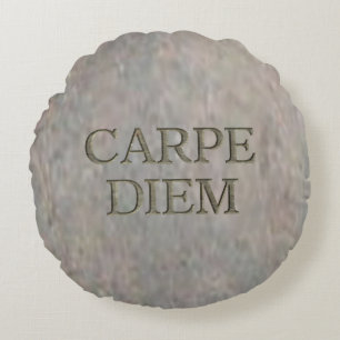 Carpe Diem Stone ronde poly werpt kussen