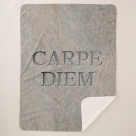 Carpe Diem Stone sherpa deken