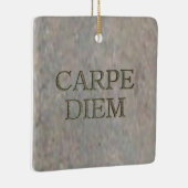 Carpe Diem Stone vierkant ornament (Rechts)