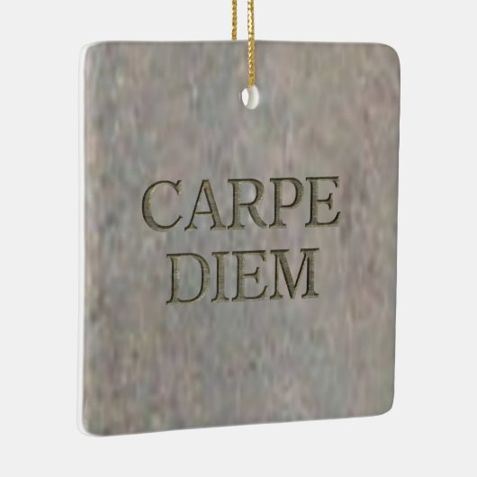 Carpe Diem Stone vierkant ornament (Rechts)
