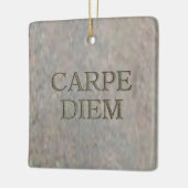 Carpe Diem Stone vierkant ornament (Links)