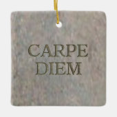 Carpe Diem Stone vierkant ornament (Voorkant)