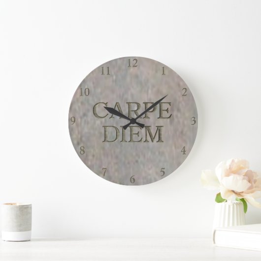 Carpe Diem Stone wandklok (Huis)