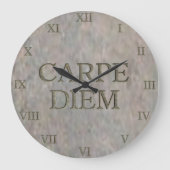 Carpe Diem Stone wandklok Romeinse cijfers (Voorkant)