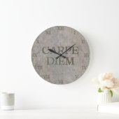 Carpe Diem Stone wandklok Romeinse cijfers (Huis)