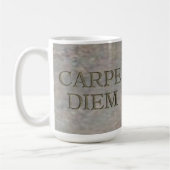 Carpe Diem Stone witte mok (Links)