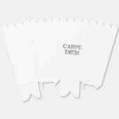Carpe Diem Stone witte popcorndozen Bedankdoosjes (Ongevouwen)