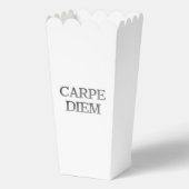Carpe Diem Stone witte popcorndozen Bedankdoosjes (Voorkant)