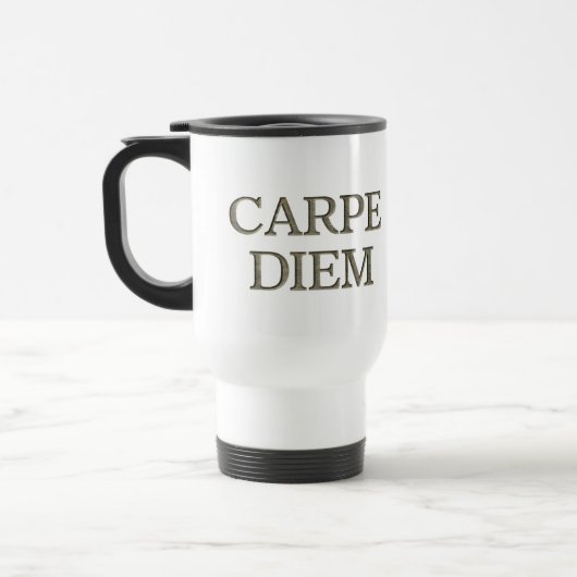 Carpe Diem Stone witte reismok Reisbeker (Links)