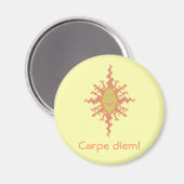 Carpe diem. Sunburst Magnet (Voorkant / Achterkant)