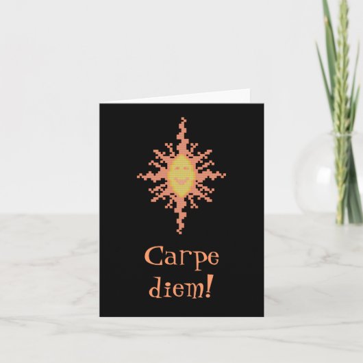 Carpe diem. Sunburst Notecard Kaart (Voorkant)