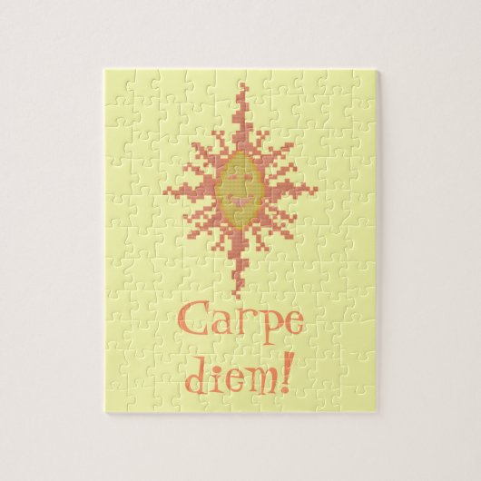 Carpe diem. Sunburst Puzzle Legpuzzel (Verticaal)
