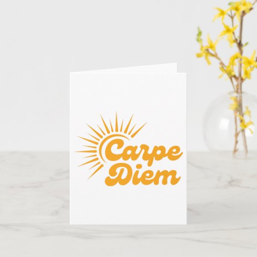 Carpe Diem Sunrise Premium  Kaart (Gele Bloem)