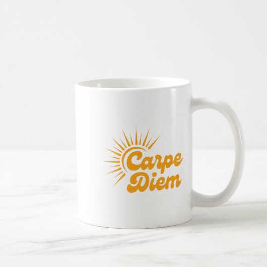 Carpe Diem Sunrise Premium Koffiemok (Rechts)