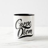 carpe diem tweekleurige koffiemok (Center)