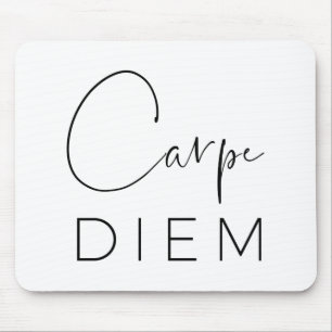 CARPE DIEM Typografie met zwarte handschrift Muismat