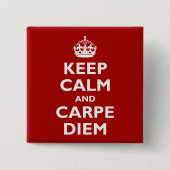 Carpe Diem! Vierkante Button 5,1 Cm (Voorkant)