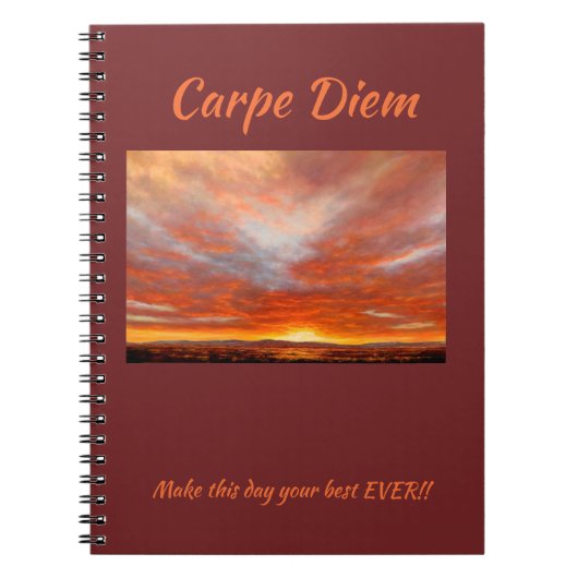 Carpe Diem voor 80 pagina's notebook Notitieboek (Voorkant)