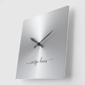 Carpe Diem White Metallic Style Acrylic Vierkante Klok (Hoek)