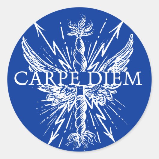 Carpe Diem Wings sticker (Voorkant)