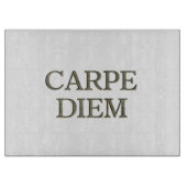 Carpe Diem wit glas snijplank (Voorkant)