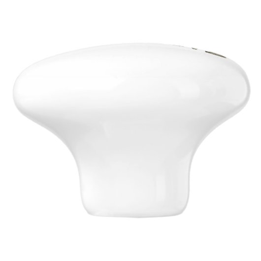 Carpe Diem witte keramische knop (Zijkant)