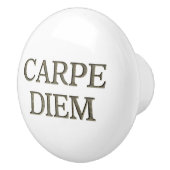 Carpe Diem witte keramische knop (Rechts)