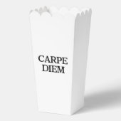 Carpe Diem witte popcorndozen Bedankdoosjes (Voorkant)