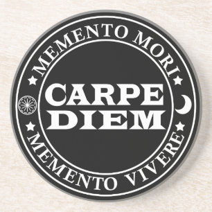 Carpe diem zandsteen onderzetter