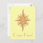 Carpe Diem! Zonneburst Briefkaart (Voorkant / Achterkant)