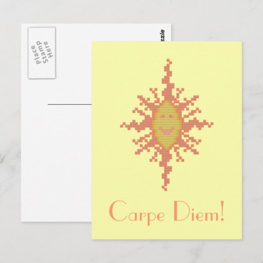 Carpe Diem! Zonneburst Briefkaart (Voorkant / Achterkant)