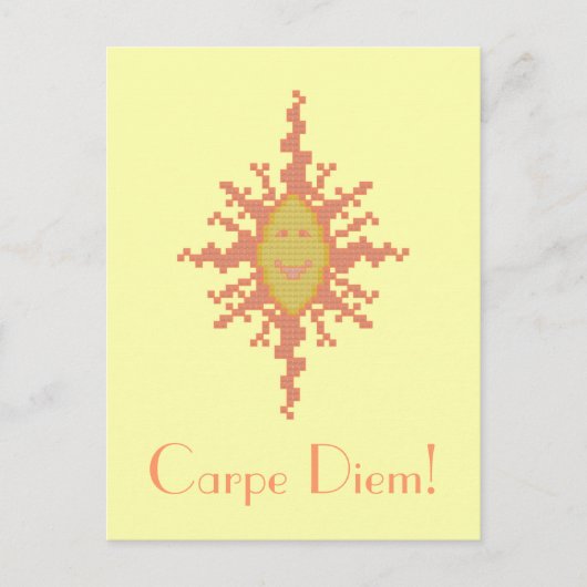 Carpe Diem! Zonneburst Briefkaart (Voorkant)
