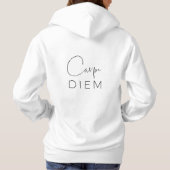 CARPE DIEM | Zwarte Hand Lettered Script Typograph Hoodie (Achterkant)