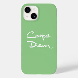 CARPE DIEMGreen White Typography Cool iPhone Case