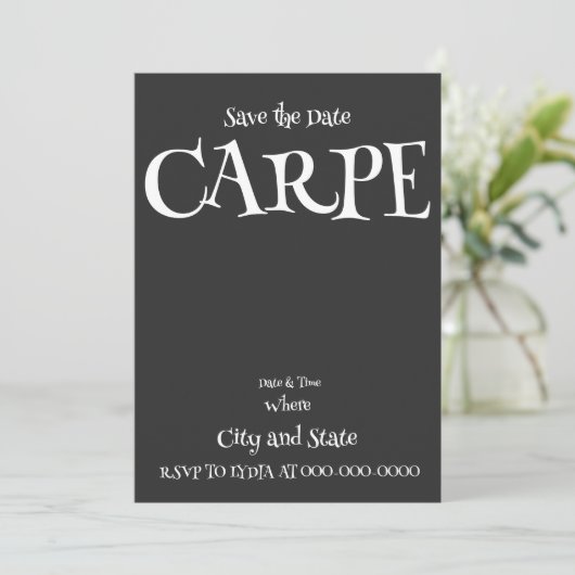 CARPE KAART (Staand voorkant)